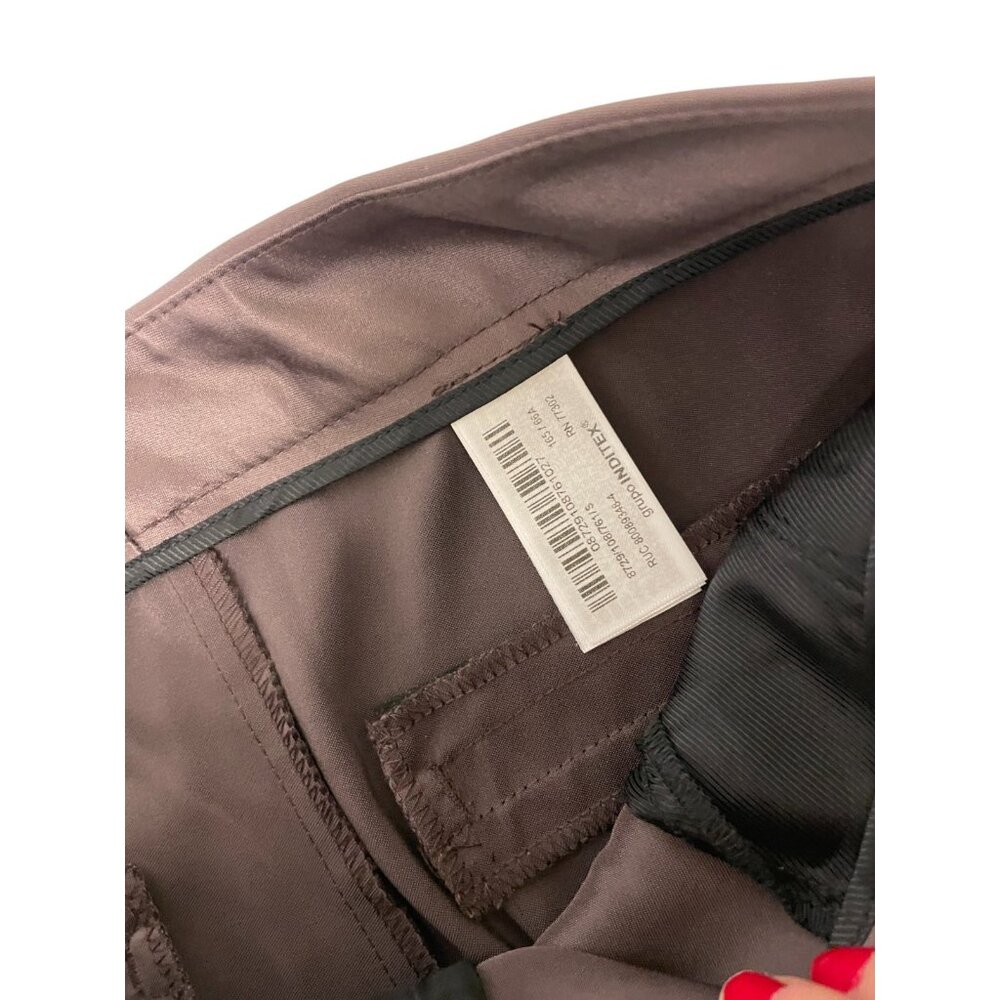 Zara Satin Wide-Leg Trousers in Chocolate Brown - Picture 8 of 16